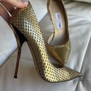 Jimmy Choo Python Gold pumps Mirrored heel  38/7.5 shoes